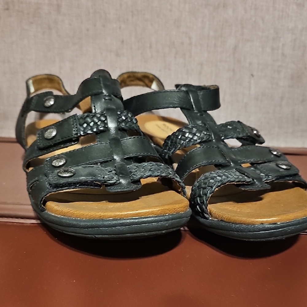 Rockport Black Sandals with Multi-Strap Design